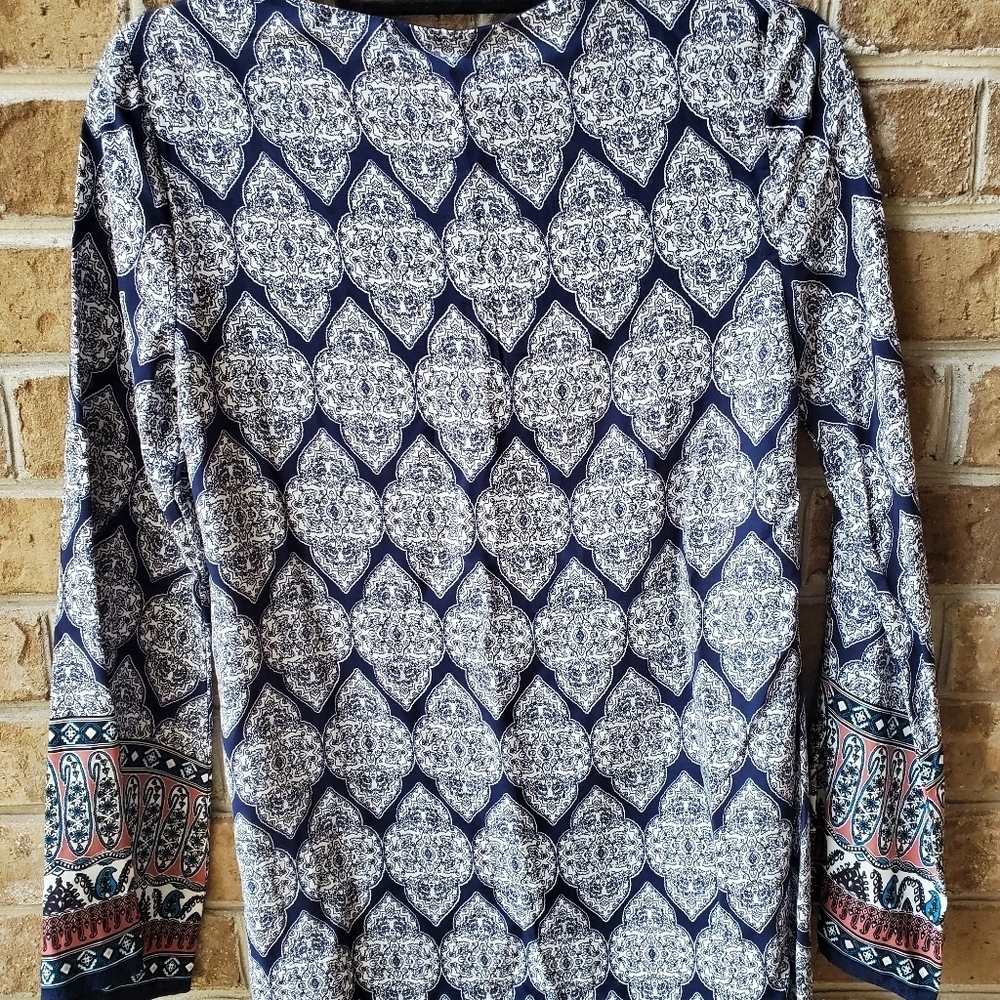 Alga Tie Front Tunic Blouse - Picture 4 of 7